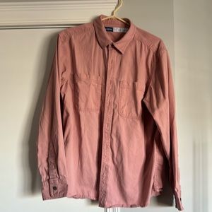 Pink button down over shirt